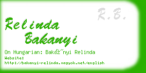 relinda bakanyi business card